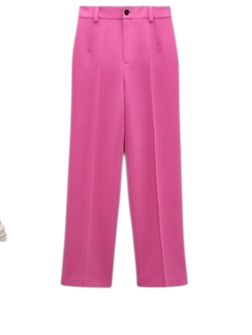 Zara Hot Pink High-Rise Straight-Leg Trousers